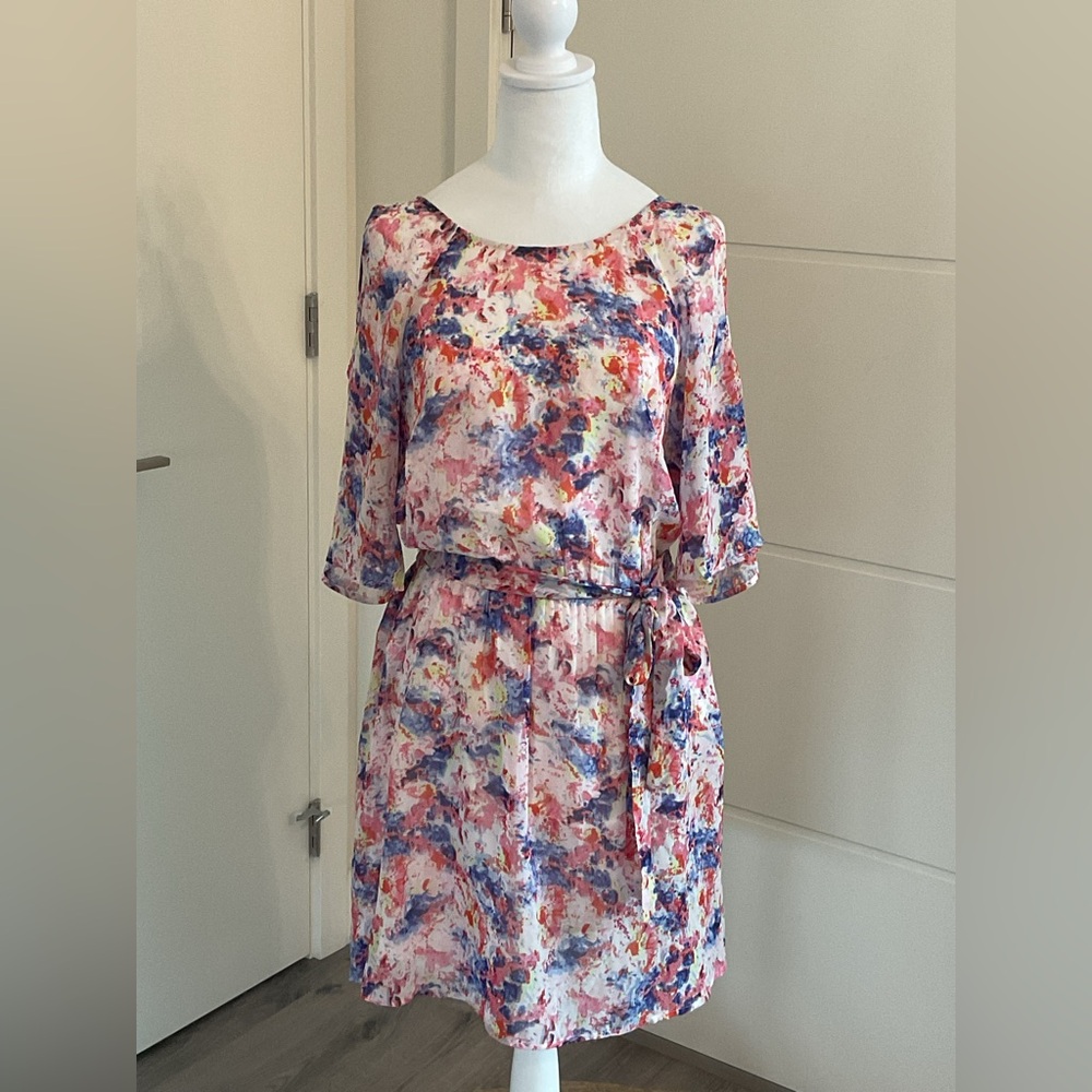 ** Daniel Rainn Vibrant Floral Women's Cold Shoulder Summer  Dress